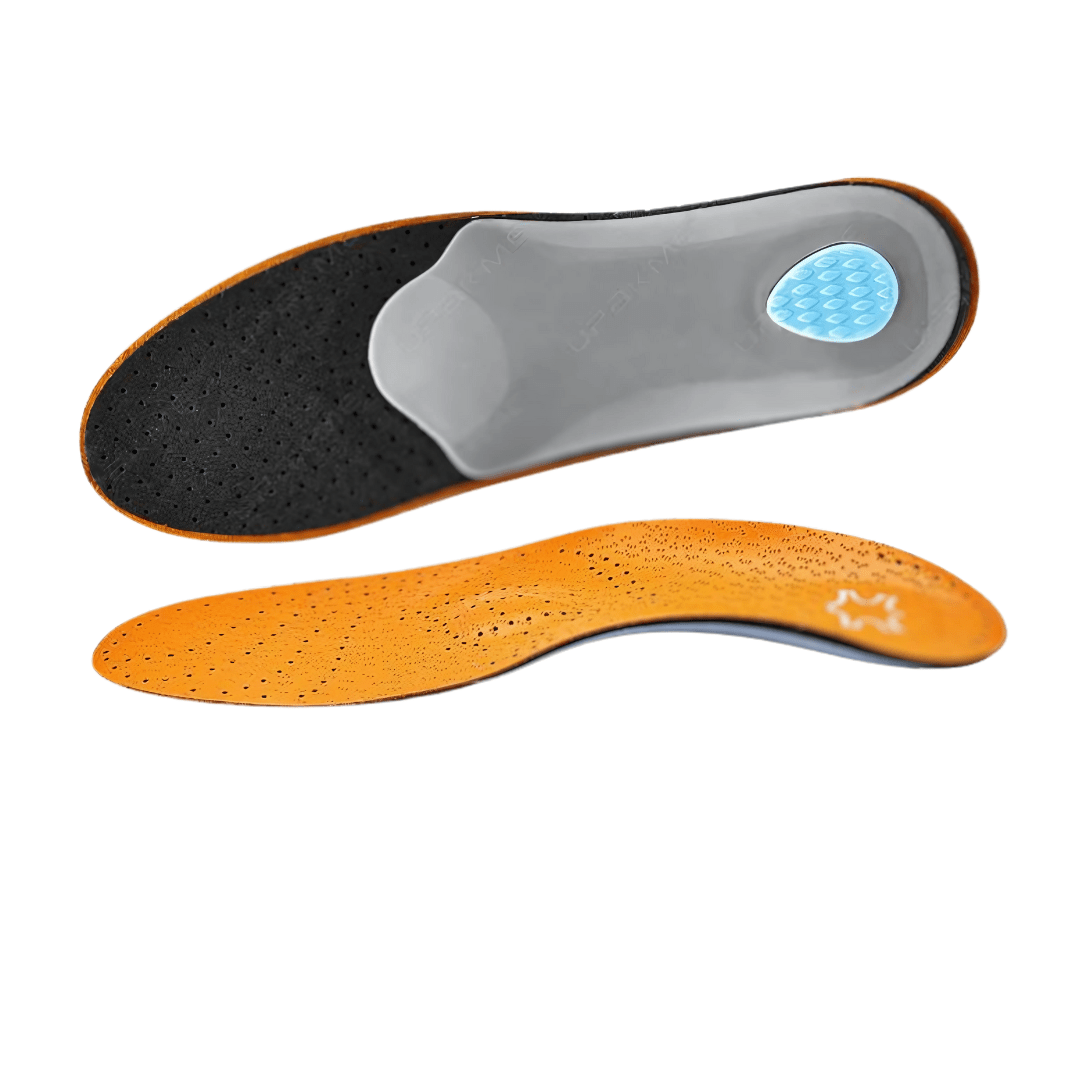 Leather insoles with a breathable surface and low arch support for the shoe