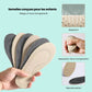 Pair of breathable leather insoles cut to fit inside children's shoes
