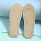 Pair of breathable leather insoles cut to fit inside children's shoes