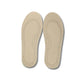 Pair of breathable leather insoles cut to fit inside children's shoes