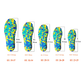 Kids orthopedic insoles with a raised arch, sized to fit inside children's shoes