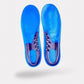 Gel insoles with silica cushions under the heel and the ball of the foot