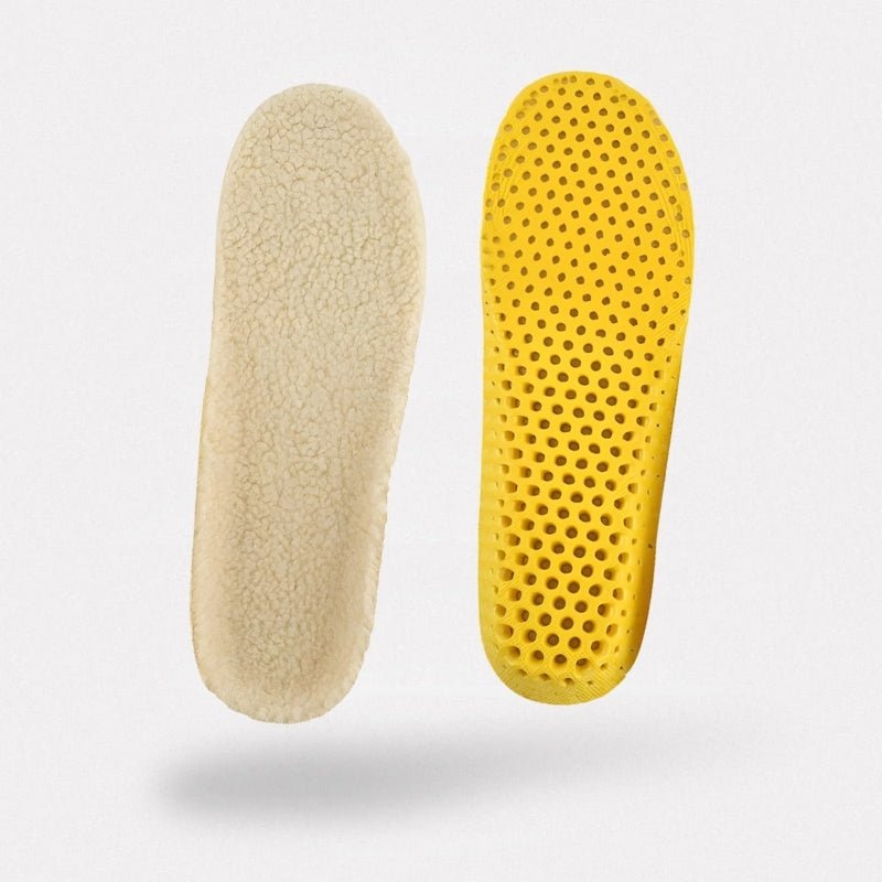Pair of wool winter insoles that line the inside of the shoe for warmth
