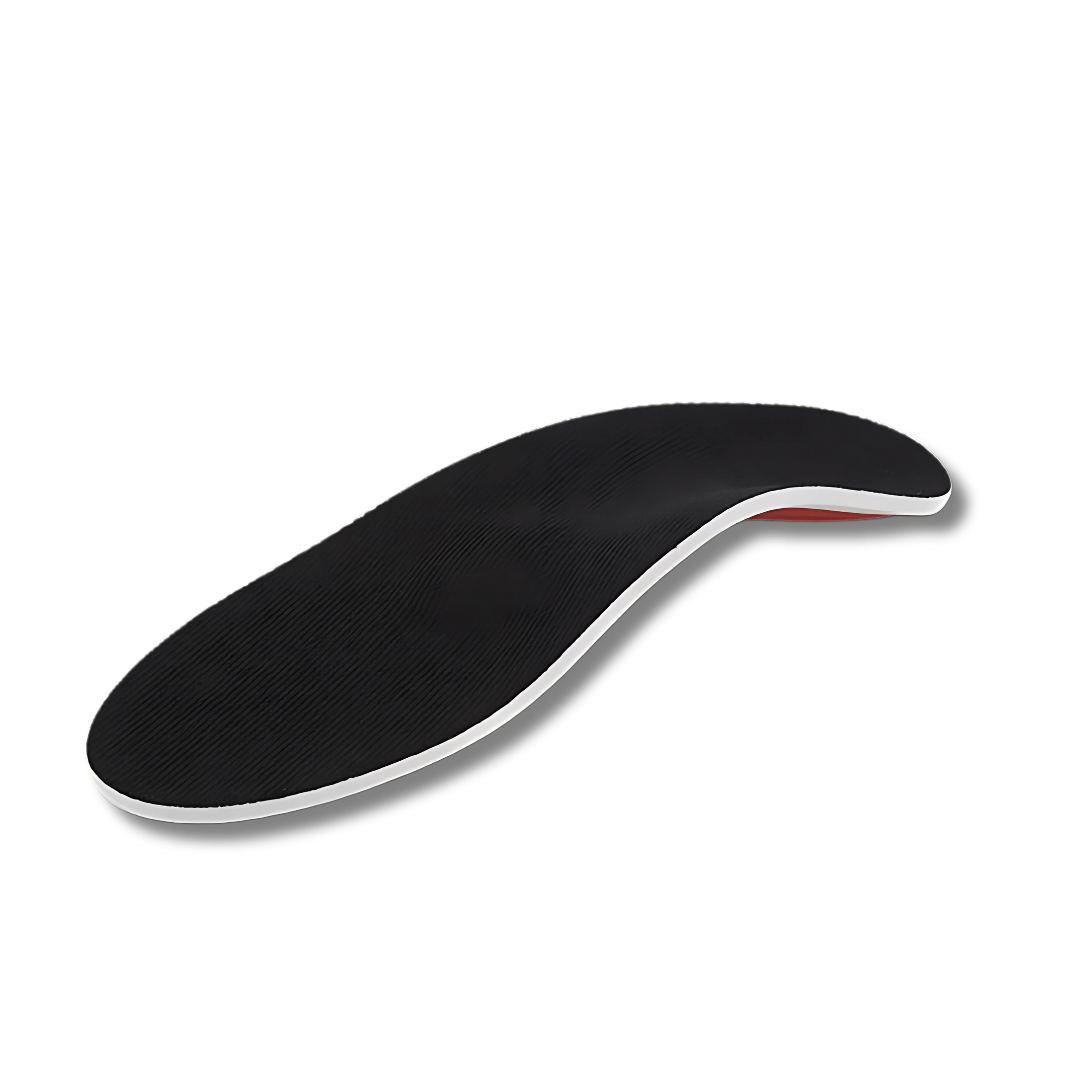 Memory foam insoles for flat feet with a raised arch and a deep heel cup