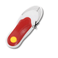 Memory foam insoles for flat feet with a raised arch and a deep heel cup