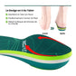 EVA insoles for flat feet with a firm molded arch running the length of the footbed