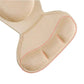 Slim nude and black insoles that cushion the ball of the foot inside high heels