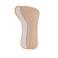 Memory foam high heel insoles in nude, black and pink, placed under the forefoot
