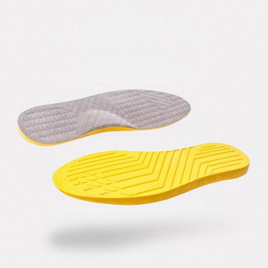 Velvet-covered insoles with firm arch support for flat feet and overpronation