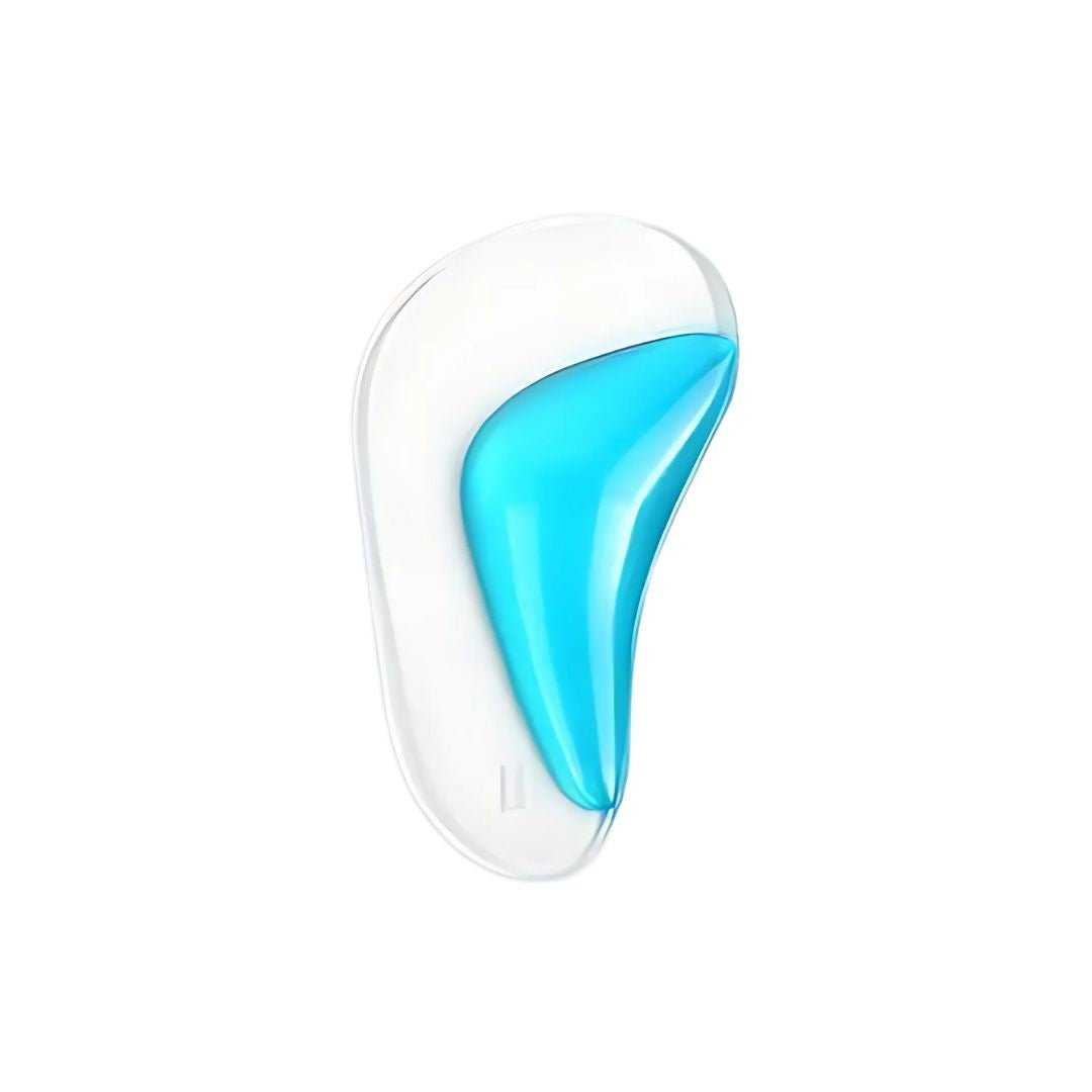 Kids orthopedic insoles with a raised arch and cupped heel for flat feet