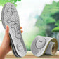 Magnetic acupressure insoles with raised massage points, in green and gray pairs