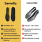Carbon fiber insoles with a rigid dark plate, slim enough to sit inside a running shoe