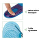 Gel insoles with silica cushions under the heel and the ball of the foot