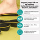 Invisible height increase insoles with a stacked lift, hidden under the heel inside a shoe