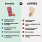 Pink and yellow thermal insoles with an insulating top layer, trimmed to fit inside winter boots