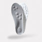 Pair of orthopedic insoles with a molded arch and a cupped heel
