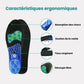 Pair of orthopedic insoles for plantar fasciitis with a raised arch and a deep heel cup