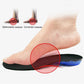 Pair of orthopedic insoles for plantar fasciitis with a raised arch and a deep heel cup