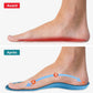 Orthopedic insoles for bunions with a heel cushion, arch support and metatarsal pad