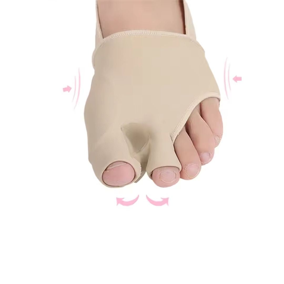Pair of insoles for bunions with a heel cushion, arch support and metatarsal pad
