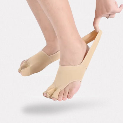 Pair of insoles for bunions with a heel cushion, arch support and metatarsal pad