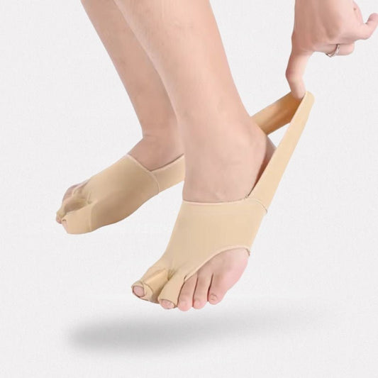 Pair of insoles for bunions with a heel cushion, arch support and metatarsal pad