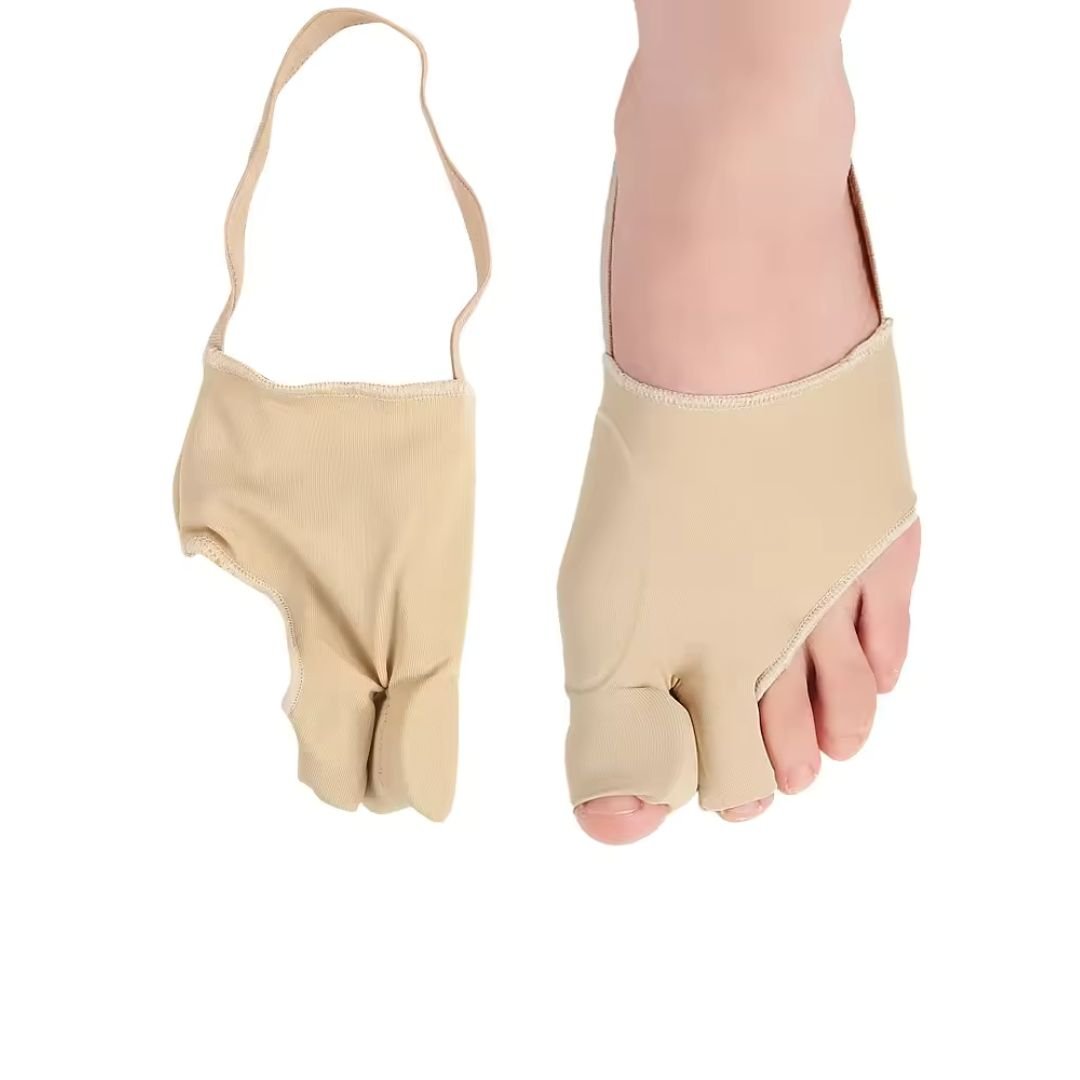 Pair of insoles for bunions with a heel cushion, arch support and metatarsal pad