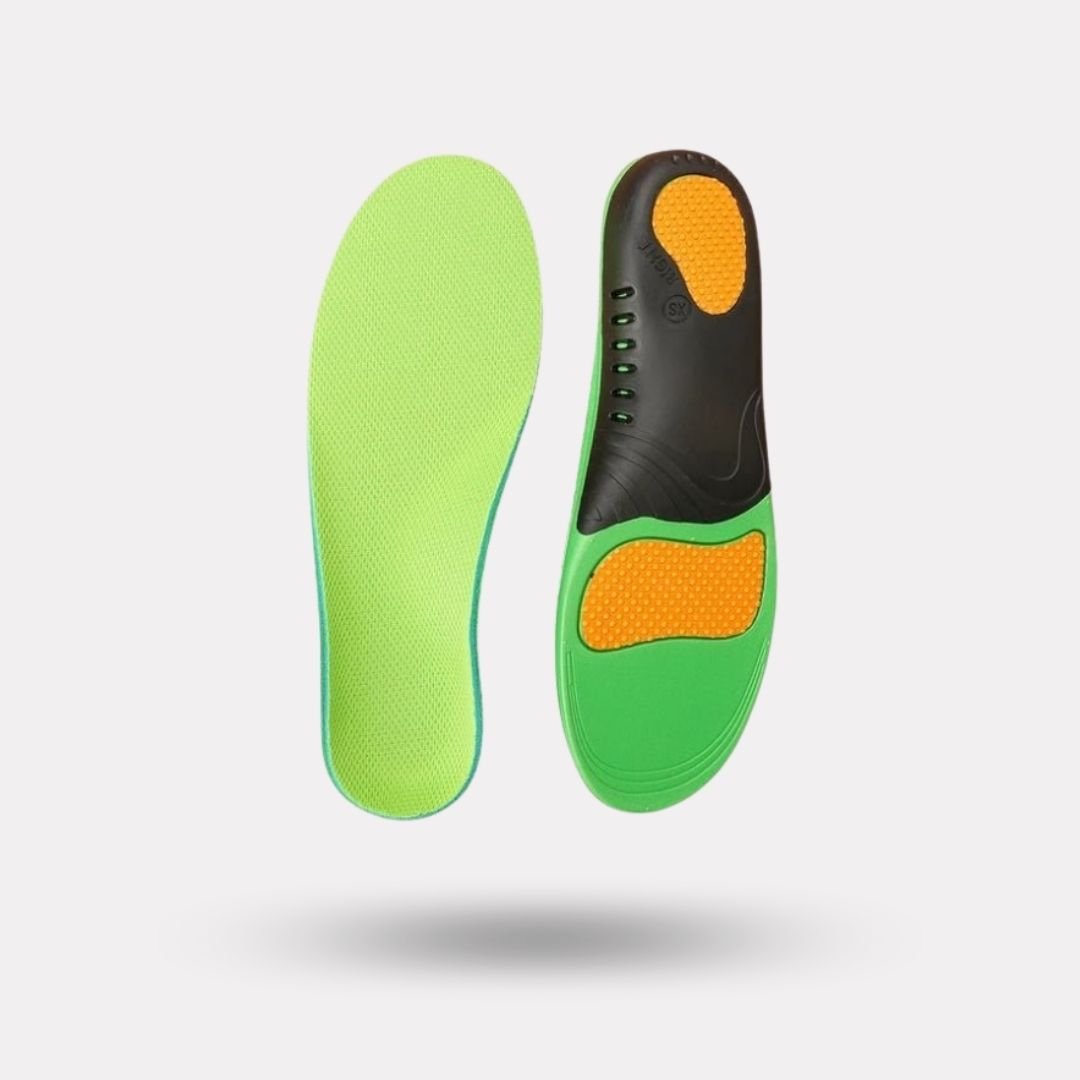 Full-length insoles for plantar fasciitis with a firm arch support and a padded heel