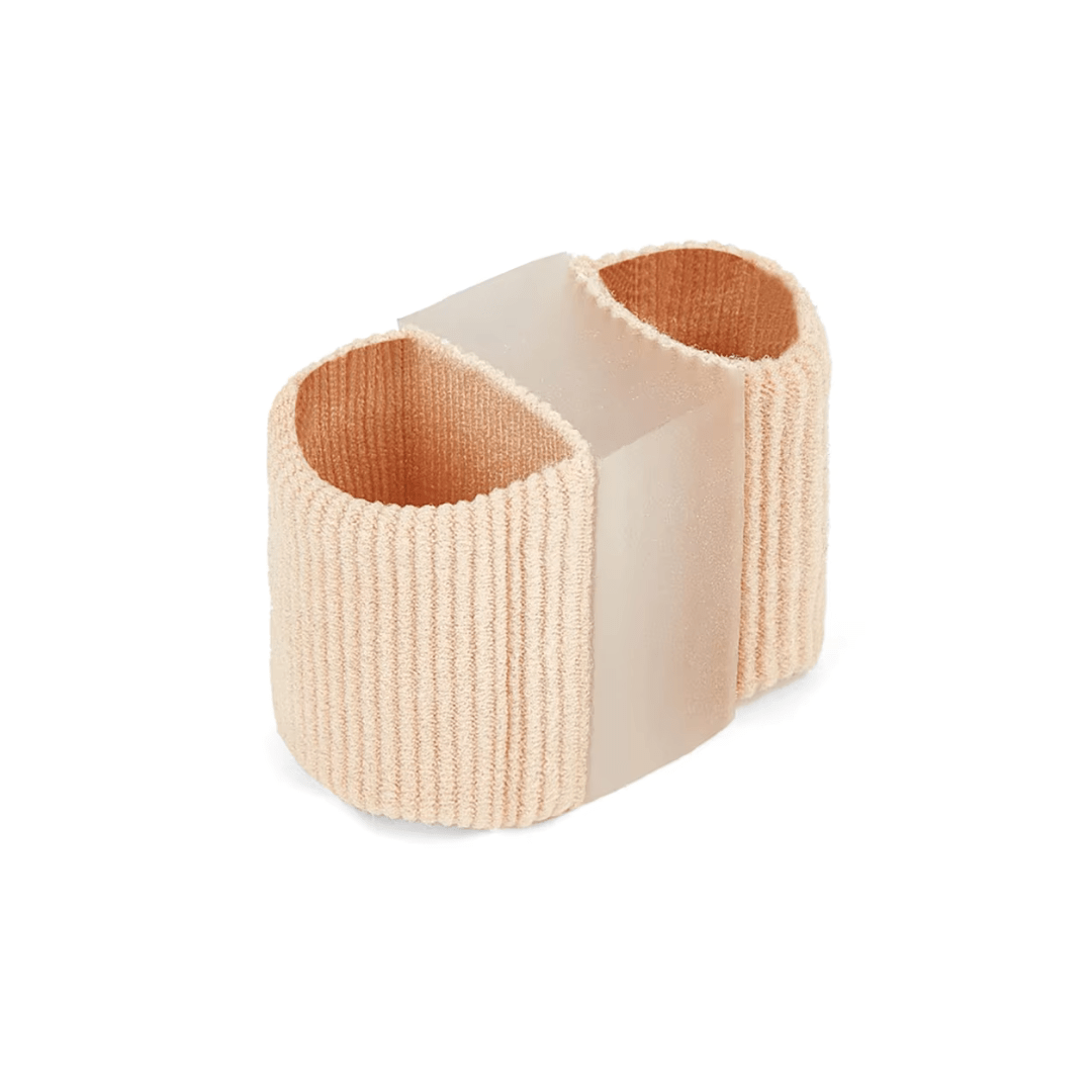Soft flexible separators slipped between the toes to ease a hammer toe