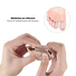 Soft flexible separators slipped between the toes to ease a hammer toe