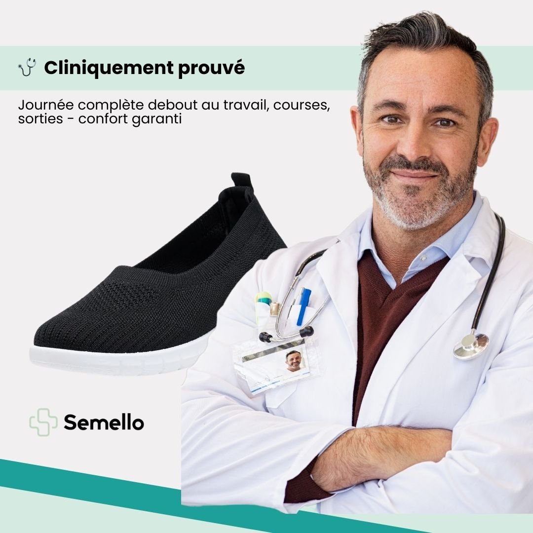 Women's orthopedic sneakers in black, pink, gray and beige with a thick cushioned midsole
