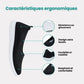 Women's orthopedic sneakers in black, pink, gray and beige with a thick cushioned midsole