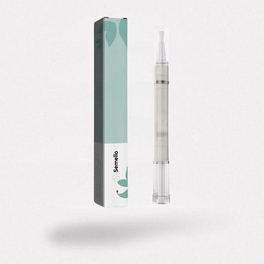 Toenail fungus serum in a slim applicator pen for brushing onto the nail