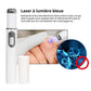 Handheld laser pen held over the toenail to treat nail fungus at home