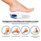Silicone heel cups that sit under the heel to absorb shock inside a shoe