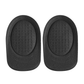 Clear padded cushions lining the heel of a shoe with a non-slip grip