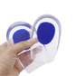 Silicone heel cups that sit under the heel to absorb shock inside a shoe
