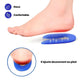 Pair of clear gel heel cups that sit under the heel inside the shoe