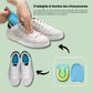 Pair of U-shaped gel heel cups that cradle the heel inside any shoe