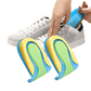 Pair of U-shaped gel heel cups that cradle the heel inside any shoe