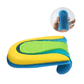 Pair of U-shaped gel heel cups that cradle the heel inside any shoe