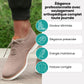 Lace-up orthopedic dress shoes with a cushioned insole, in black, caramel and gray