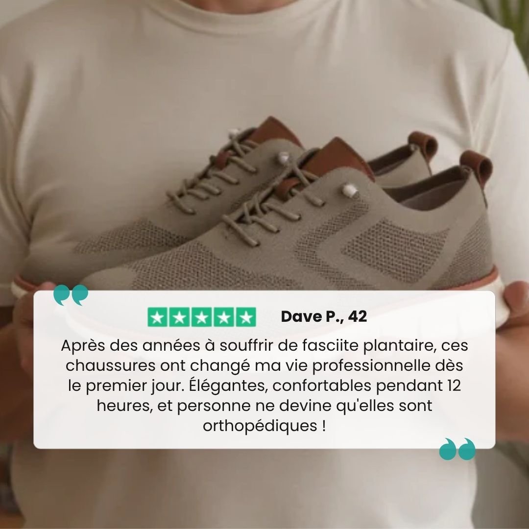 Lace-up orthopedic dress shoes with a cushioned insole, in black, caramel and gray